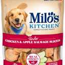 Milos Kitchen Chicken & Apple Sausage Slices Dog Treats, 18 Oz. Bag (EXP 08/23/26)