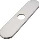 Brushed Nickel Faucet Plate, Sink Hole Cover, Faucet Deck Plate Round 10" Bathroom or Kitchen Sink Faucet 1 or 3 Hole Cover Deck Plate - Sink Faucet Hole Cover for Vanity Sink Faucet