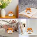 3 x Positive Crochet Animals Orange Cat, Cute Things Crochet Cat Cheer Up Gift from Son Daughter for Stepmother Mom Birthday Christmas Thanksgiving Day