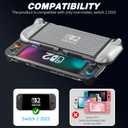 GLDRAM Case for Nintendo Switch 2 (2025), Soft TPU Protevtive Cover with Split Type Comfort Joycon 2 Controller Grip Shell for Switch 2 Accessories, Diamond Pattern Design (No Dockable)