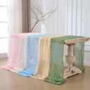 12PC Gold Gauze Table Runner 120 Inch 10FT Dining Wedding Baby Shower Holiday Birthday Sheer Tulle Table Décor