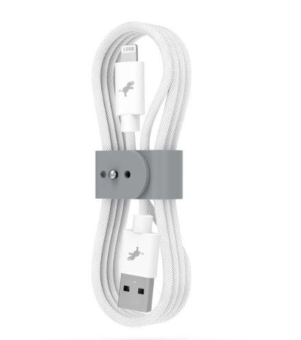 Flexible USB-A to Lightning Cable by PowerKnit (4ft, White)