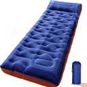 KASBAH Camping Sleeping Pad,Extra Wide 6 inch Thick Inflatable Sleeping Pads with Built-in Foot Pump and Pillow,Ultralight Camping Mat Gear for Outdoor Hiking,Camping (Sky Blue)