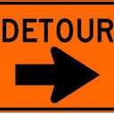 Roll-Up Sign-36" Superbright-Arrow Right Symbol