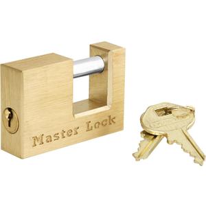 Master Lock 605DAT Shackle 15/16" Length x 7/16" Inner Width, 2" Body Width, Solid Brass Coupler Lock