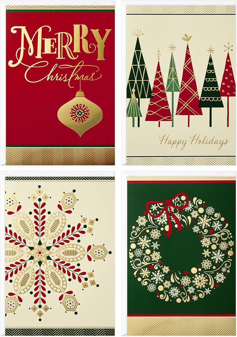 Image Arts Hallmark Christmas Boxed Cards Assortment, Elegant Icons (4 Designs, 24 Cards with Envelopes)