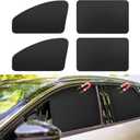 Car Curtains for Side Window - 4 Pcs Thicken Privacy Sun Shades Magnetic 100% Block Light Car Window Covers with Cooler Feeling (Thickset, 4pcs)