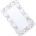 Rectangle Paper Doilies - 8inch x 12inch White Lace Disposable Paper Doilies - for Crafts,Cakes,Food, Desserts, 100 PCS