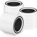 PETOX Core 200S Replacement Filter Compatible with LEVOIT Core 200S and Core 200S-P Smart WiFi Air Purifier, 3-in-1 High-Efficiency Activated Carbon Filter, Core 200S-RF, White, 3 Pack