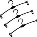Plastic Bra Hangers with Clips for Delicates, Black