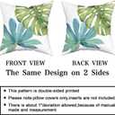 aportt Green Tropical Leaf Pillow Covers 16x16 Inch Monstera Palm Leaves Couch Pillow Cases Botanical Plant Summer Throw Pillows Set of 2 Home Decor for Living Room Bedroom Bed Cushion Outdoor