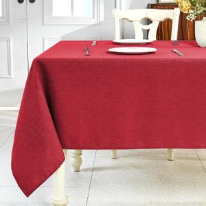 IVAPUPU Textured Linen Table Cloth for Rectangle Table Waterproof Fabric Tablecloth Rectangular Wrinkle Free Wipeable Dining Table Cover for Wedding/Birthday/Party/Holiday Decor, 60 x 104 Inch