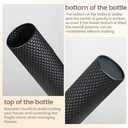 Dnnnii Tall Floor Vases Set of 3 - Black Metal Cylinder Vases for Living Room Corner, Modern Honeycomb Texture, Extra Large Standing Decor (Tallest 27.6in, Home Bedroom Dining Decor)
