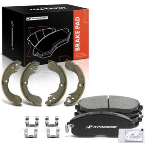 A-Premium Front and Rear Ceramic Disc Brake Pads Set Compatible with Select Nissan Models - Sentra 2007-2012, Versa 2007-2012, Cube 2009-2014, 8 Pcs