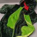 Happy Cherry Baby Boys Girls Hooded Romper Fleece Jumpsuit Bodysuit Cotton Cute Long Sleeve Toddler Winter Fall Clothes Dark Green 3-4T