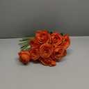 Waipfaru 12 Pcs Artificial Flowers Fake Silk Roses, Faux Real Touch Roses Bouquet with Long Stem for Wedding Party Home Decor (Burnt Orange)