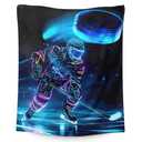 Kids Blanket, Ice Hockey Blankets for Boys 8-12, 50 x 40 Inches Soft Lightweight Throw for Hockey Lovers, Cool Cozy Warm Flannel Throws for Bed Sofa Room Decor, Camping, Travel