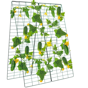 Kyrieval Cucumber Trellis 48" L X 34" W Inches Adjustable A Frame Trellis with 6 pcs Garden Staples for Climbing Plants Outdoor(3 Pack)