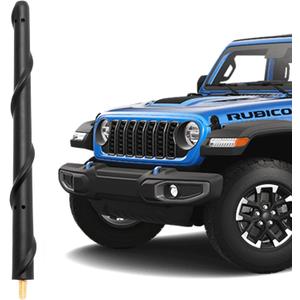 7 Inch Antenna Compatible with Jeep Wrangler Gladiator JL JK JT Rubicon Sahara 2007-2026, Short Antenna Replacement for Jeep 4xe Sport Willys Mojave Unlimited, Jeep Accessories