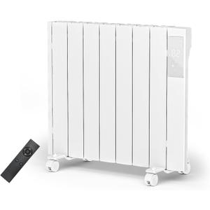 1500W Convection Heaters-Wall Panel Heater-Electric Heater for Indoor Use, Quiet Fan-less Design, Energy Efficient Heating with Remote Control, 24h Timer, Child Lock