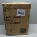 Shoe Organizer Cabinet Up to 72 Pairs, Shoe Closet-Covered Shoe Rack with See-Through Door (Clear, Plastic, Stackable) Cubby Portable Shoe Organizer with Covers, Hooks & Pockets, Black