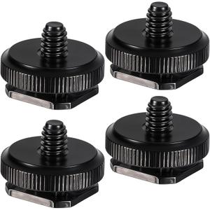4 Pcs 1/4 Inch Camera Adapter Screws, Compatible with Versatile Flash Hot Shoe Mounts for DSLR Camera Rigs, Tripods, Mounting Accessories