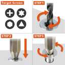 Engineer DBZ-65 Taupe Screw Removal Bit [Compatible With Hex Socket Screws (0.2 Inch (5 mm))] Cap Bolt Enameled Set