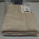 H.VERSAILTEX Linen Curtains Flax Linen Blended Curtain Panels for Living Room/Bedroom Semi Sheer Privacy Curtains 84 inch Length 2 Panels Set Nickel Grommet Window Drapes (52" W x 84" L, Taupe)