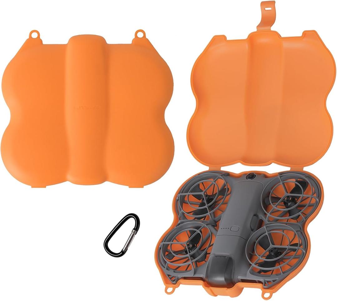 Neo 2 Carrying Case, Portable Travel Case Protective Compact Storage Bag for DJI Neo 2 Drone Accessories (Orange)