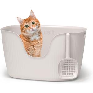 Catit Loo Litter Box, White, with Scoop