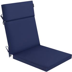 Favoyard Outdoor Chair Cushion 21 x 20 x 2 Inch Waterproof & Color Fade Resistant High Back Patio Furniture Cushion Replacement with Removable Cover, Ties and Hidden Zipper for Outdoor Dining Chairs (Seat 21x20x2 In + Back 21x24x2 In, Blue)