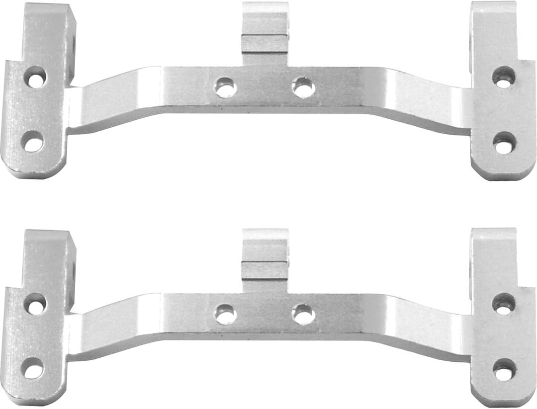 2Pack Metal RC Pull Rod Base Seat Mounts Compatible with WPL C14 C14K C24 C24K 1/16 RC Car Military Truck Crawler Upgrade Parts,Silver