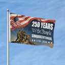 USA 250th Anniversary Flag We The People 3x5 Ft Flag 250 Year American Anniversary Double Sided Flags Independence Day 4th of July Patriot Banner for Garden Party House Outdoor Decorations