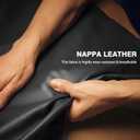 2025 Model Breathable Soft Leather Car Steering Wheel Cover for Men Women, Non-Slip, Comfortable,Universal 15 inches Steering Wheels, Black