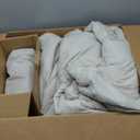 Litanika California King Size Comforter Set with Sheets Beige - 7 Pieces Bed in a Bag Cal King Chevron Tufted Complete Bedding Sets with Comforter, Sheets, Pillowcases & Shams