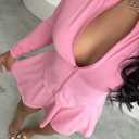 Tennis Skirts Set Womens 2 Piece Outfits Long Sleeve Zip Up Jackets Two Piece Mni Skirts Set Golf Skort Athletic Sports (Pink, XL)