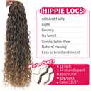 8Packs Goddess Locs Crochet Hair 18Inch Crochet Locs,Boho Faux Locs With Curly Ends River Hippie Locs Bohemian Locs Crochet Braids for Black Women(1B/27, 18inch(Pack of 8))