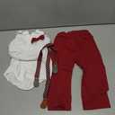 Boarnseorl Baby Boys Pants Sets,Toddler Gentleman Outfits,Infant Long Sleeve Shirt + Pants + Bow Tie + Suspenders, 2-3Y