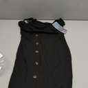 OYOANGLE Women's Maternity Cami Dress Split Hem Rib Knit Buttoned Sleeveless Long Bodycon Slip Dresses
 (Medium, Black)