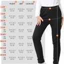 TODDOR 3 Pack Girls Winter Fleece Lined Leggings Stretchy Solid Velvet Pants Warm and Soft Tights for Kids (10-12 Years, Black, Navy, Hot Pink)