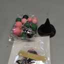 33 PCS Witch Cake Topper Crown Butterfly Cake Decoration with Green Pink Balls and Witch Hat for Witch Theme Birthday Party Supplies