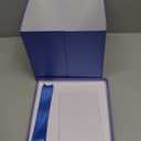 RUSPEPA Royal Blue Medium Gift Box with Lids, Ribbon and Tissue Paper, Collapsible Gift Box Perfect for Birthday, Graduation, Father's Day, Wedding and Groomsmen Gifts, 10x10x10 Inches, 1 Pcs