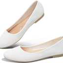 Obtaom Round Toe Women Flat Shoes Slip on Girls Dress Black Ballet Flats, 9/40