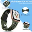 Adorve 4 Pack Sport Bands Compatible with Apple Watch Bands for Men Women 49mm 46mm 45mm 44mm 42mm 41mm 40mm 38mm,Breathable Soft Silicone Strap for iWatch Band Series 11 10 SE Ultra 9 8 7 6 5 4 3 2 1