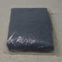 Blue Linen Blackout Curtains 96 Inch Length 2 Panels Set for Bedroom Living Room Grommet 100% Black Out Linen Drapes Room Darkening Window Curtains 96 Inches Long Stone Blue