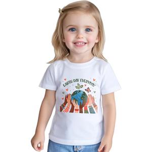 Toddler Boys Earth Shirt for Kids Girls Earth T-Shirts Tops Funny Graphic Tee Short Sleeve 6-7Y