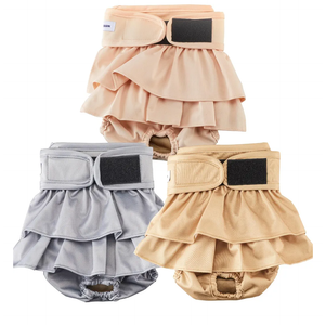 Reusable Dog Diapers Female Washable, Premium Doggie Diaper for Dogs, Pack of 3, Highly Absorbent Small Dog Diaper for Heat, Incontinence and Puppy Training(S)