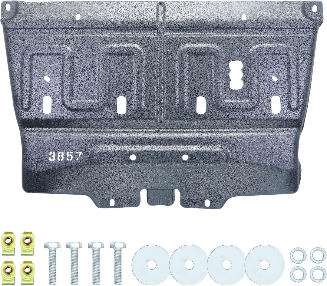 Update ML3Z-7222-D 3D Manganese Steel Splash Panel Shield Under Diaper Compatible with 2015-2020 F150 Ford/JL3Z-7222-C/Not Fit Raptor Model/or 3.0L Diesel