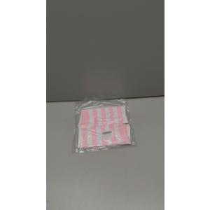 Pink and White Striped Long Socks