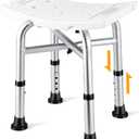 Shower Chair for Inside Shower(500lb), 5 Height Adjustable Shower Stool, Shower Seats for Adults, 3-Minute Quick Assembly, Heavy Duty Shower Bench for Inside Shower to Sit on